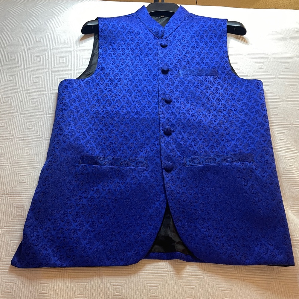 Men’s Indian Nehru Modi Wedding Vest Size Size Med